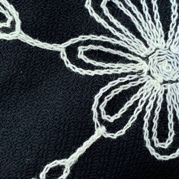 Apricot Lane Black Floral Embroidered Cardigan|S/M - Picture 3 of 6